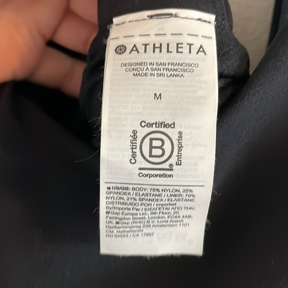 Athleta Transcend 7/8 Bodysuit Women’s Size Medium Yoga Athletic Workout Black - Picture 12 of 14